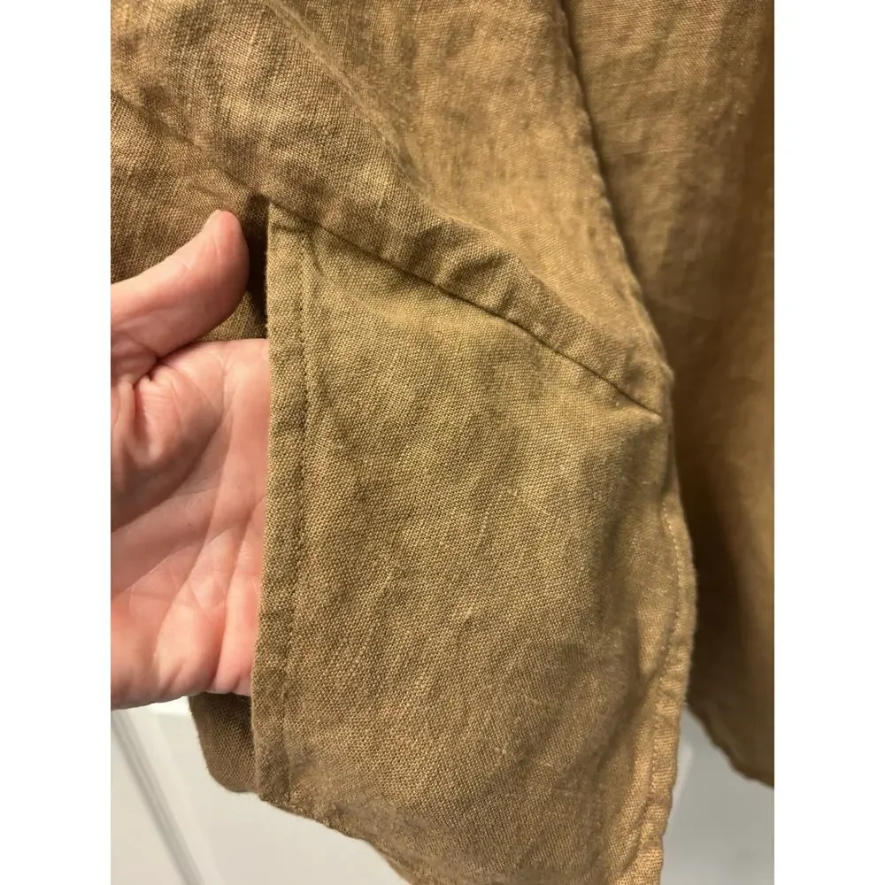 The Maybe collection Brown Linen Cardigan